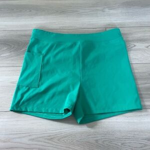Sincerely Jules Womens Teal Pocket Active Performance‎ Biker Shorts Size XL